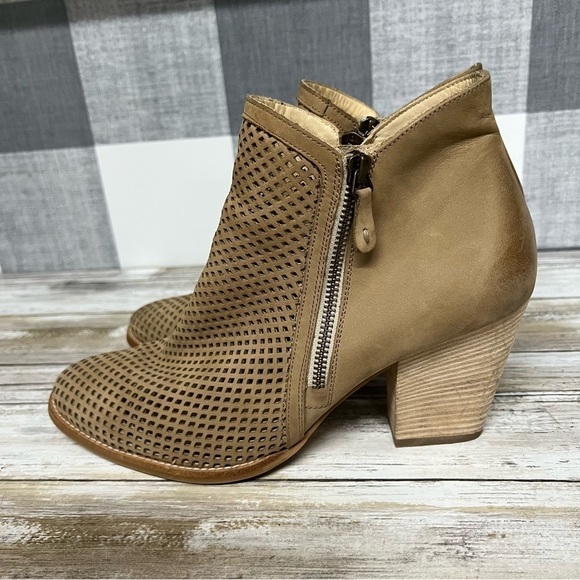 Paul Green Bonzai Nubuck Perforated Laser Cut Ankle Boot - Picture 6 of 14